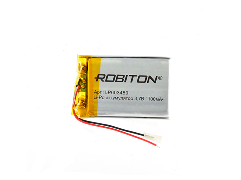 Аккумулятор Robiton LP603450 3.7V 1100mAh PK1 LP1100-603450 14692 аккумулятор robiton aa solar 600mhaa 2 13905 bl2 2 штуки