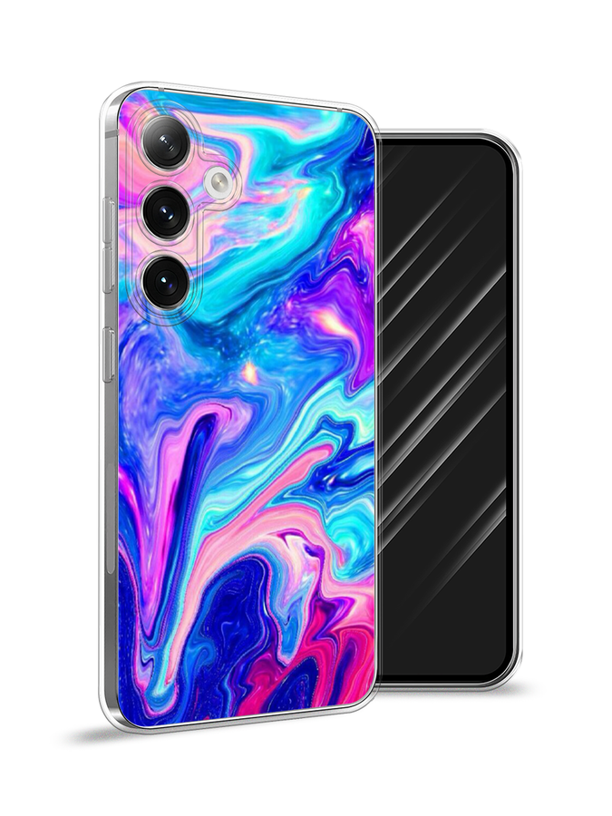 

Чехол Awog на Samsung Galaxy S24 "Потеки краски", Розовый, 2109050-1