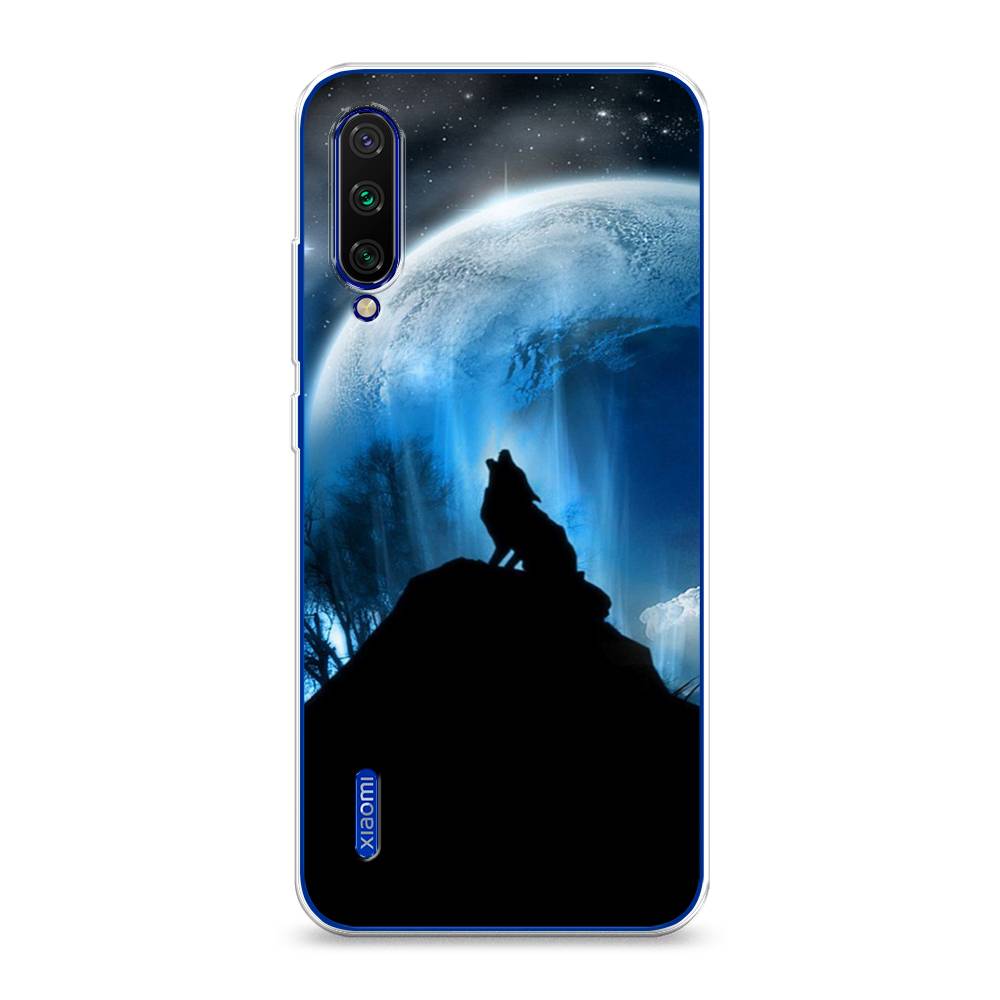 

Чехол на Xiaomi Mi CC9E/Mi A3 "Волк 2", Синий;черный;белый, 35950-1