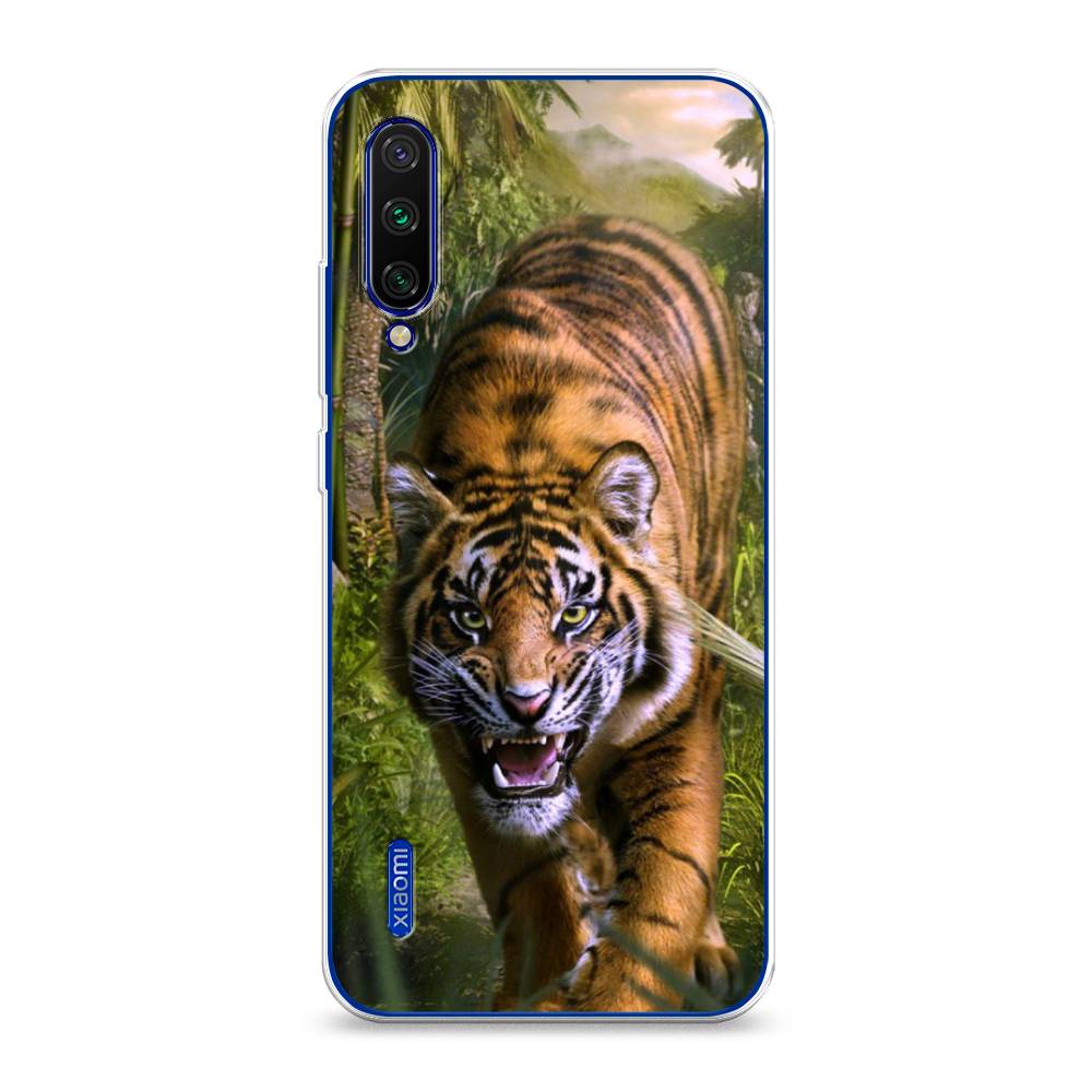 

Чехол на Xiaomi Mi CC9E/Mi A3 "Тигр в джунглях 2", Оранжевый;зеленый, 35950-1