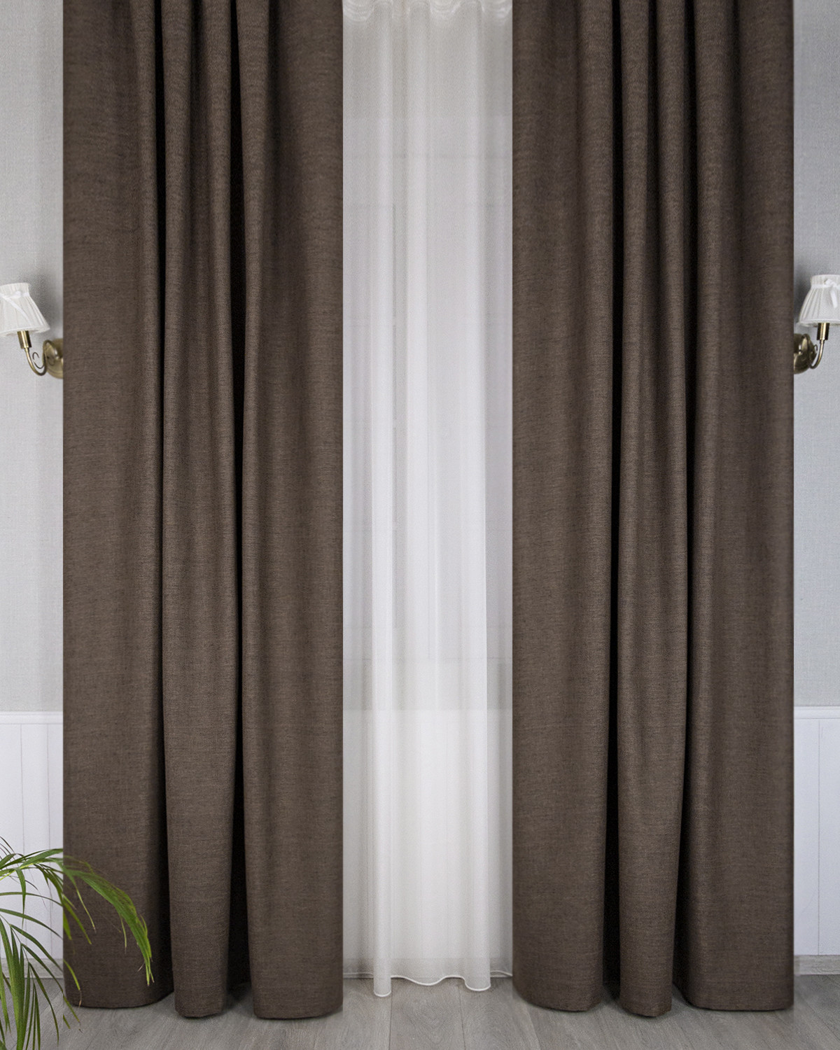 

Комплект штор 100% блэкаут 300х260 Массимо Бурбон Evrika Home, Массимо 2ш