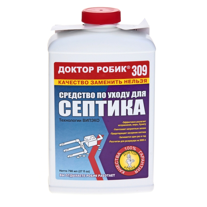 Доктор Робик Средство по уходу за септиком Доктор Робик 309, 798 мл.