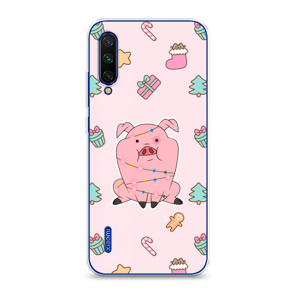 

Чехол на Xiaomi Mi CC9E/Mi A3 "Розовая свинка", Розовый;зеленый, 35950-5
