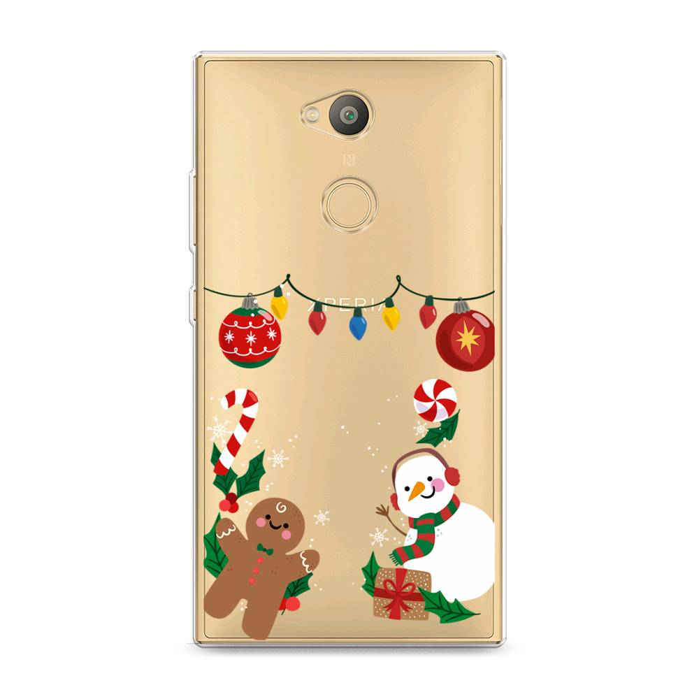 

Чехол на Sony Xperia L2 "Новогоднее настроение", Коричневый;красный;зеленый, 53450-5