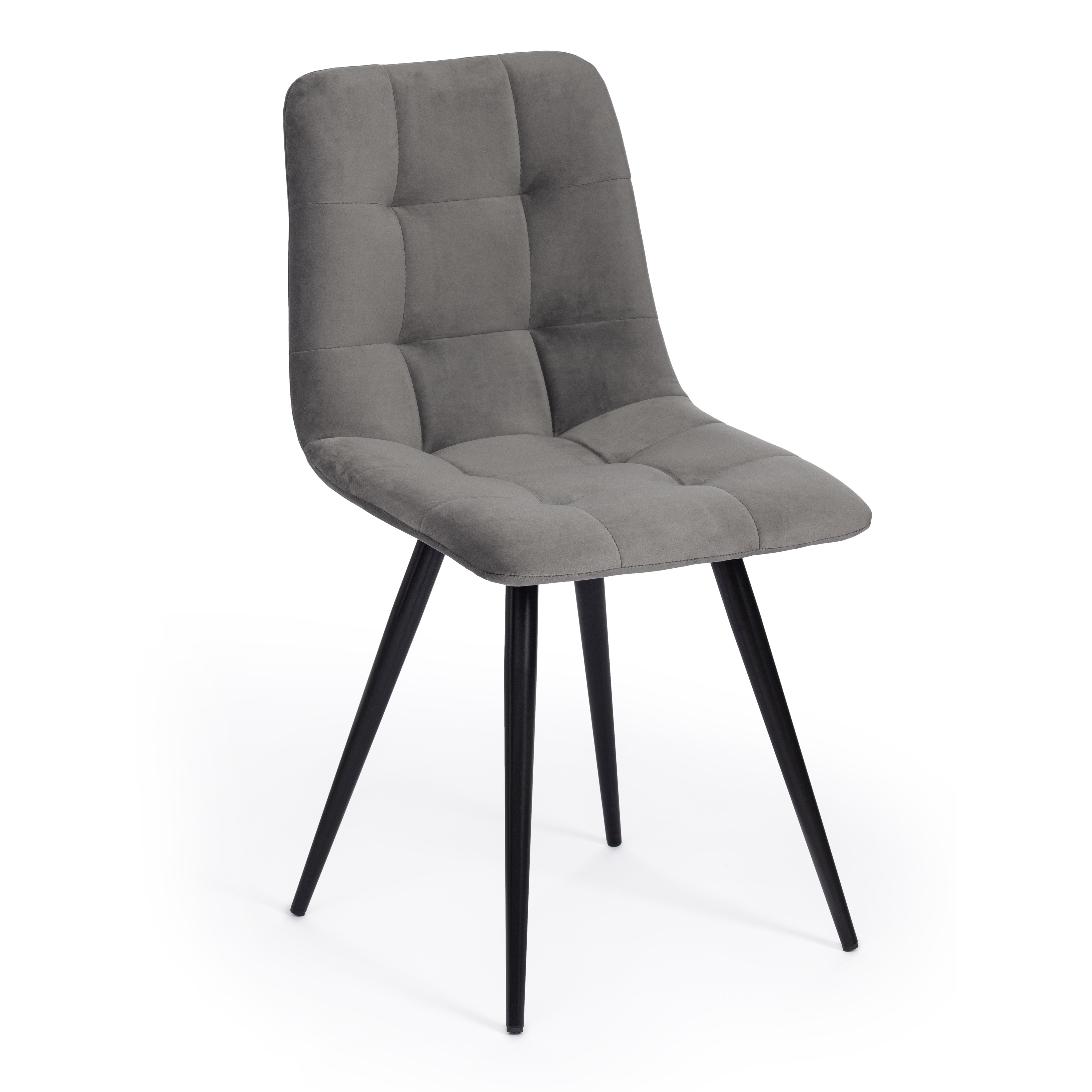 фото Стул tetchair chilly (mod. 7095-1) ткань, металл, серый/черный