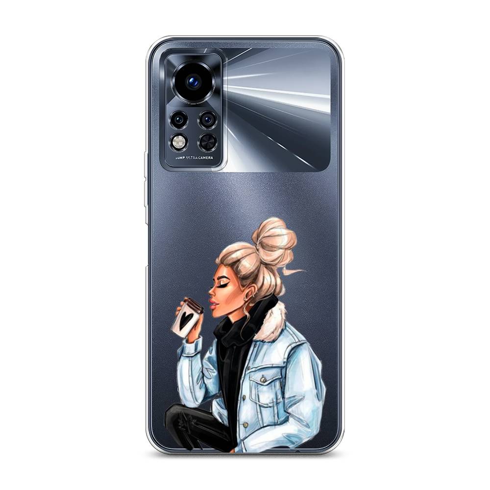 

Чехол Awog на Infinix Note 12i 2022 / Инфиникс Нот 12i 2022 "Cute girl", Коричневый;бежевый