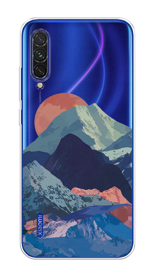 

Чехол на Xiaomi Mi CC9E/Mi A3 / Сяоми Mi CC9E/Mi A3 "Закат в снежных горах", Бордовый;серый;голубой, 35950-2
