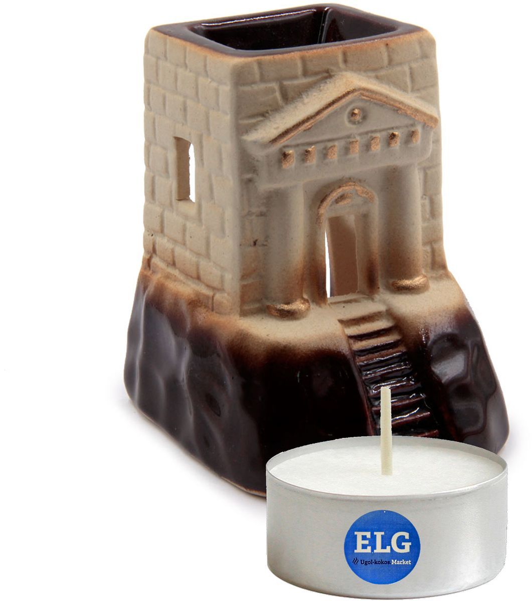 Аромалампа Башенка 8 см керамика + свеча в гильзе ELG