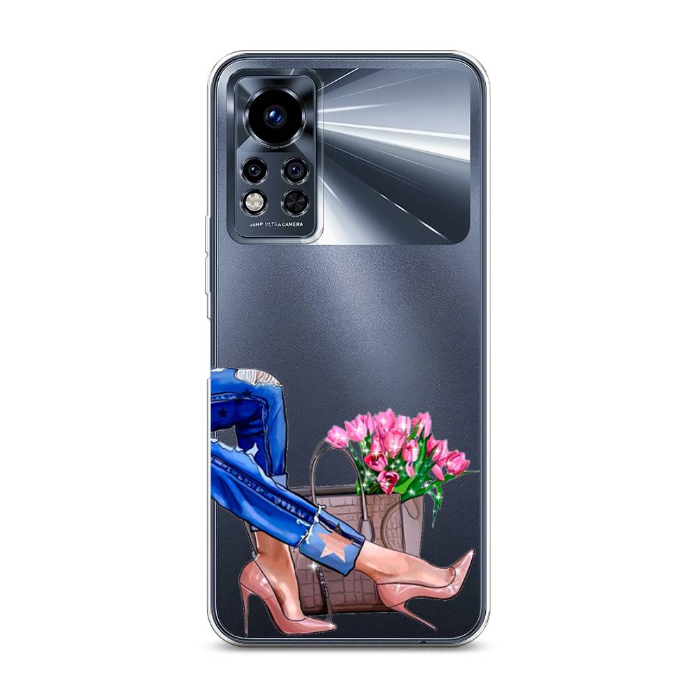 

Чехол Awog на Infinix Note 12i 2022 / Инфиникс Нот 12i 2022 "Каблучки", Голубой;коричневый;розовый