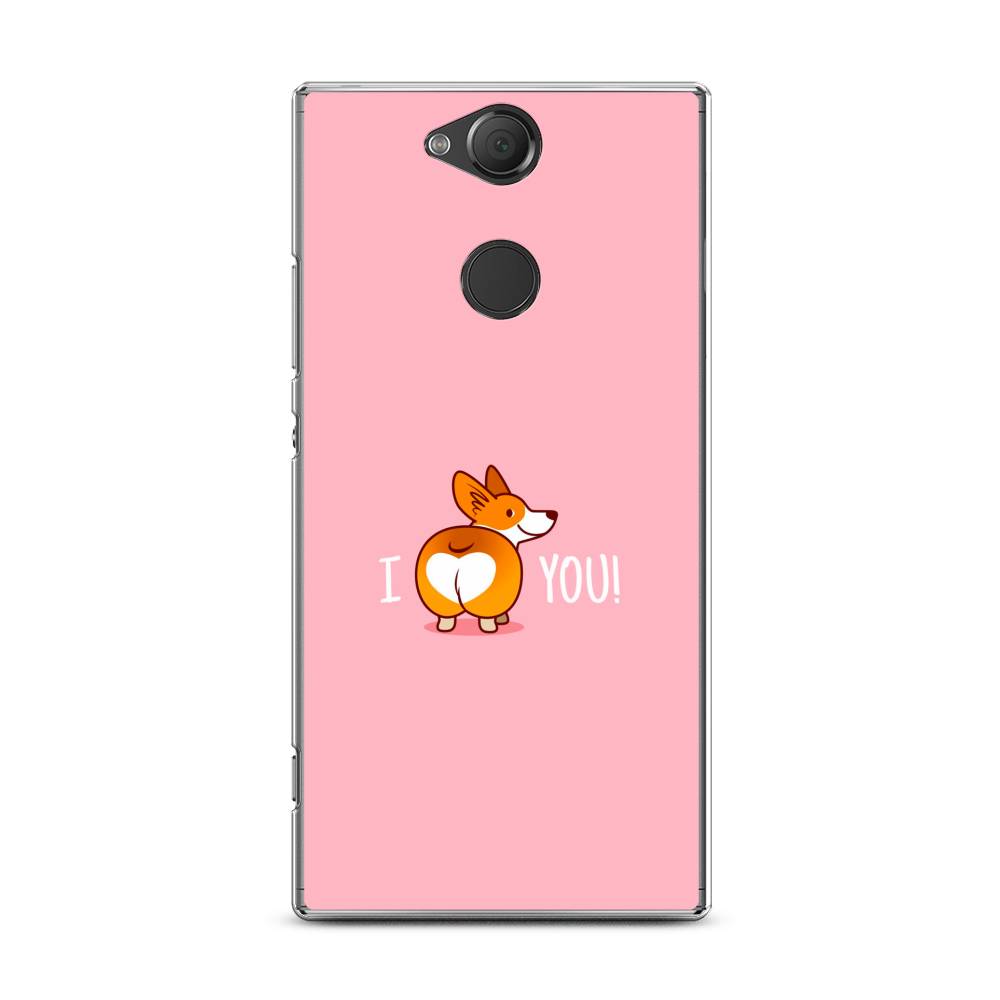 

Чехол для Sony Xperia XA2 Plus "Корги I love you", Розовый;коричневый;белый, 53550-1