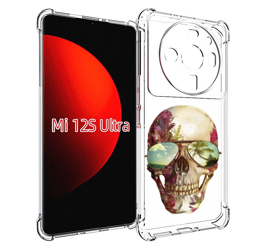 

Чехол MyPads Череп с очками для Xiaomi 12S Ultra, Прозрачный, Tocco