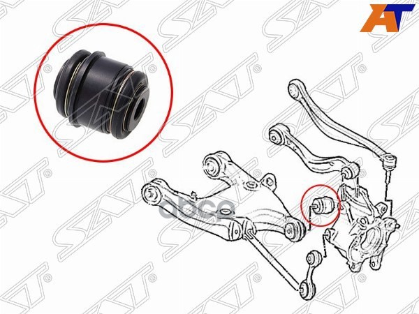

Сайлентблок Заднего Нижнего Рычага Bmw 5 F10/F11/F18 2009- Sat арт. ST-33326780438