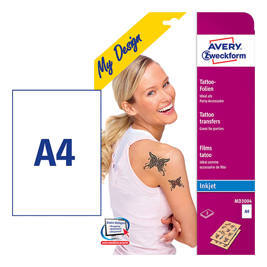 

Декоративная пленка My Design для тату (2 листа A4) {MD3004}