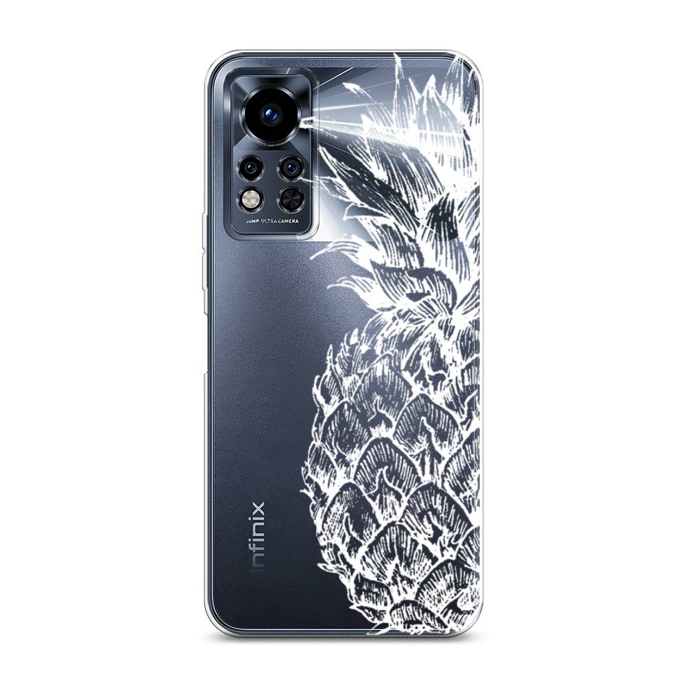 

Чехол Awog на Infinix Note 12i 2022 / Инфиникс Нот 12i 2022 "Ананас графика белая", Белый