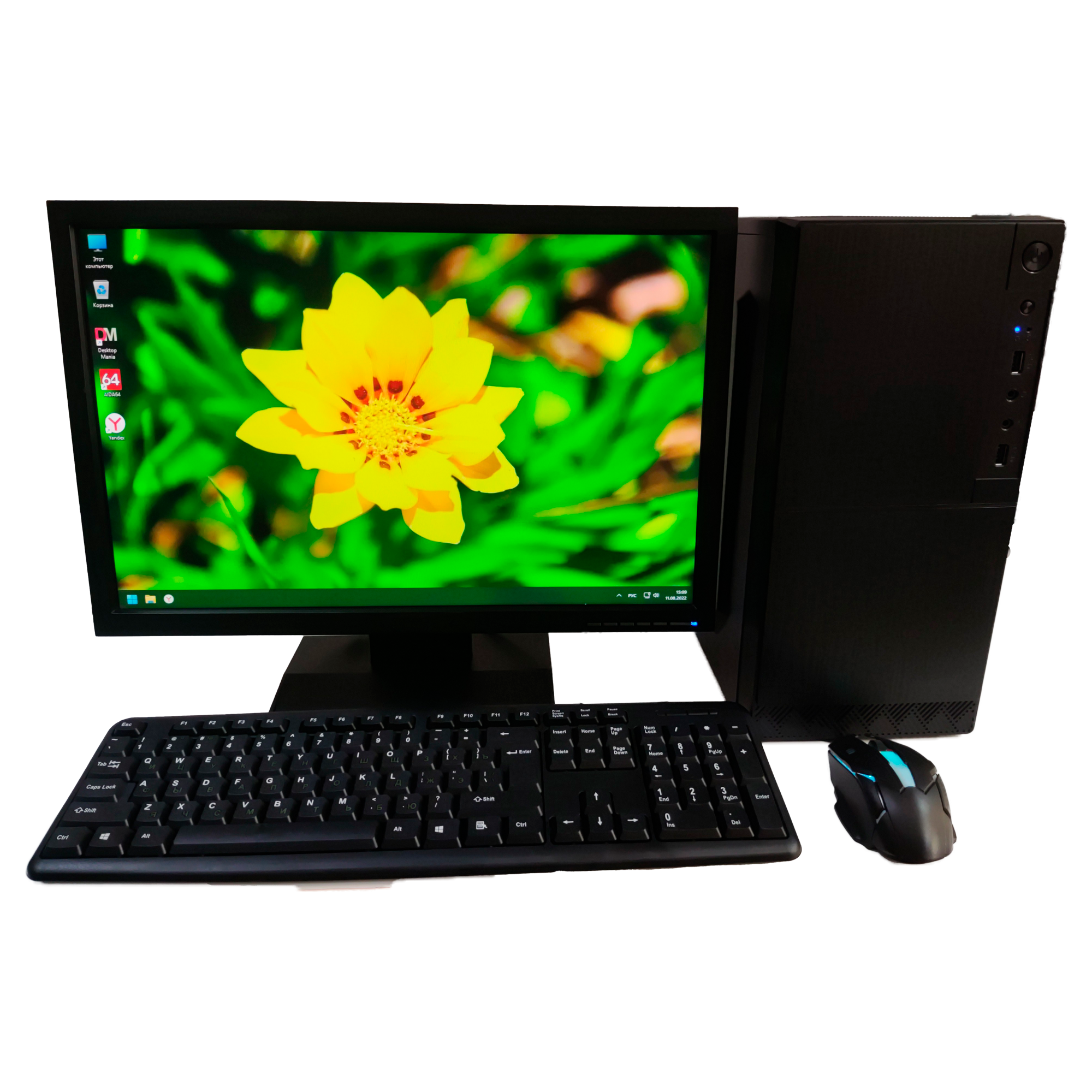 Системный блок Компьютерс К142 Intеl 4 ядра/GT-610/4GB/SSD-128/Монитор-19"