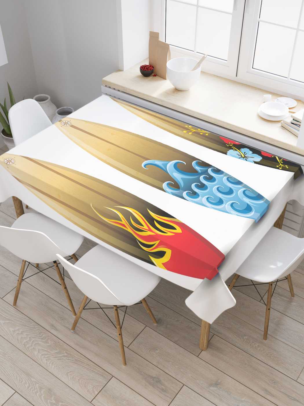 

Скатерть прямоугольная JoyArty "Стильные серфы" из оксфорда, 120x145 см, Стильные серфы