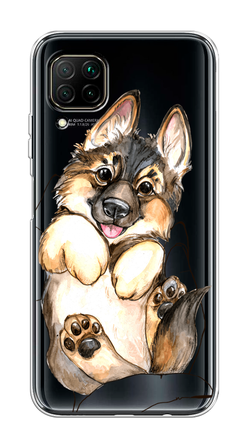 

Чехол на Huawei P40 Lite/Nova 6 SE/Nova 7i "Овчарка в ладошках", Серый;бежевый;белый, 611750-1
