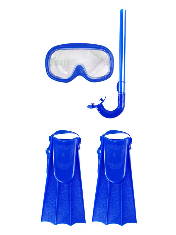 фото Набор для плавания miloy ласты 32-39 размер + маска + трубка