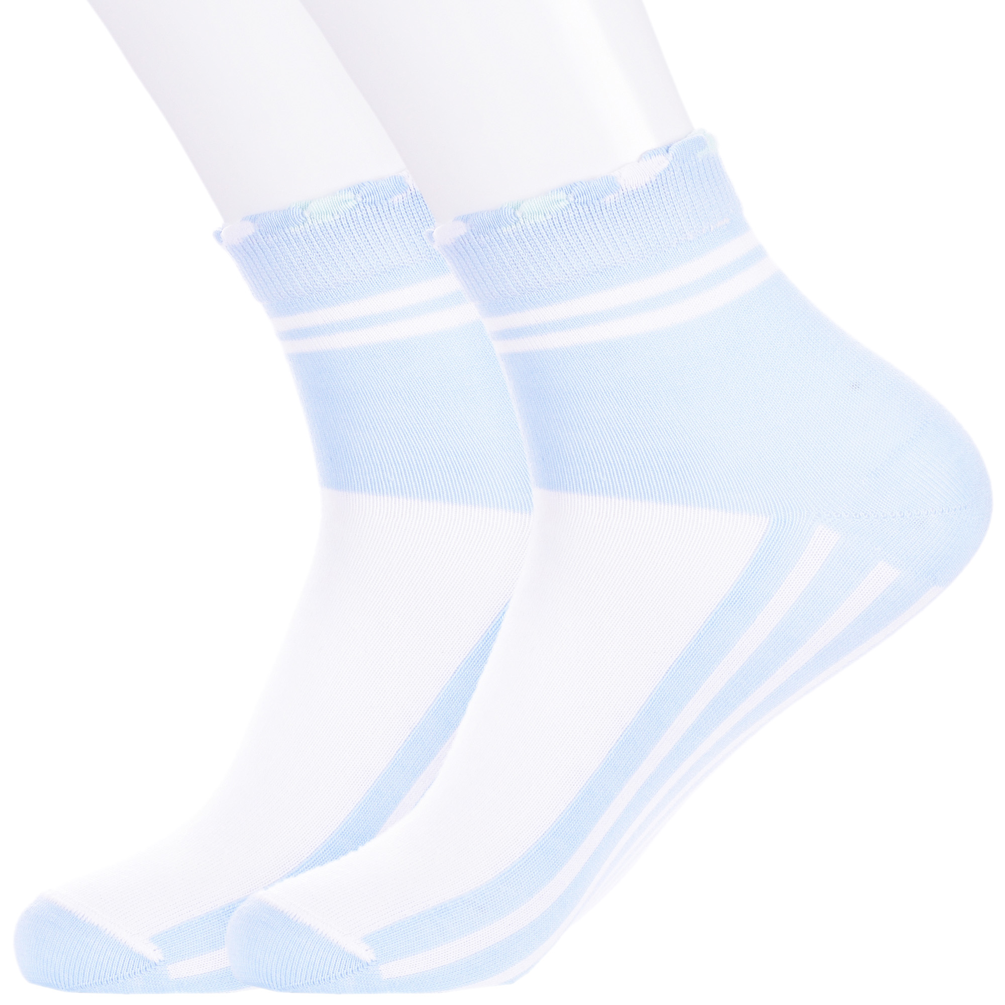 Носки детские LorenzLine 2-П5, бело-голубые, 22-24