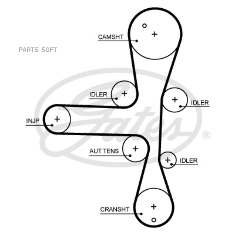 (8597-15701) Ремень Грм Gates арт. 5701XS