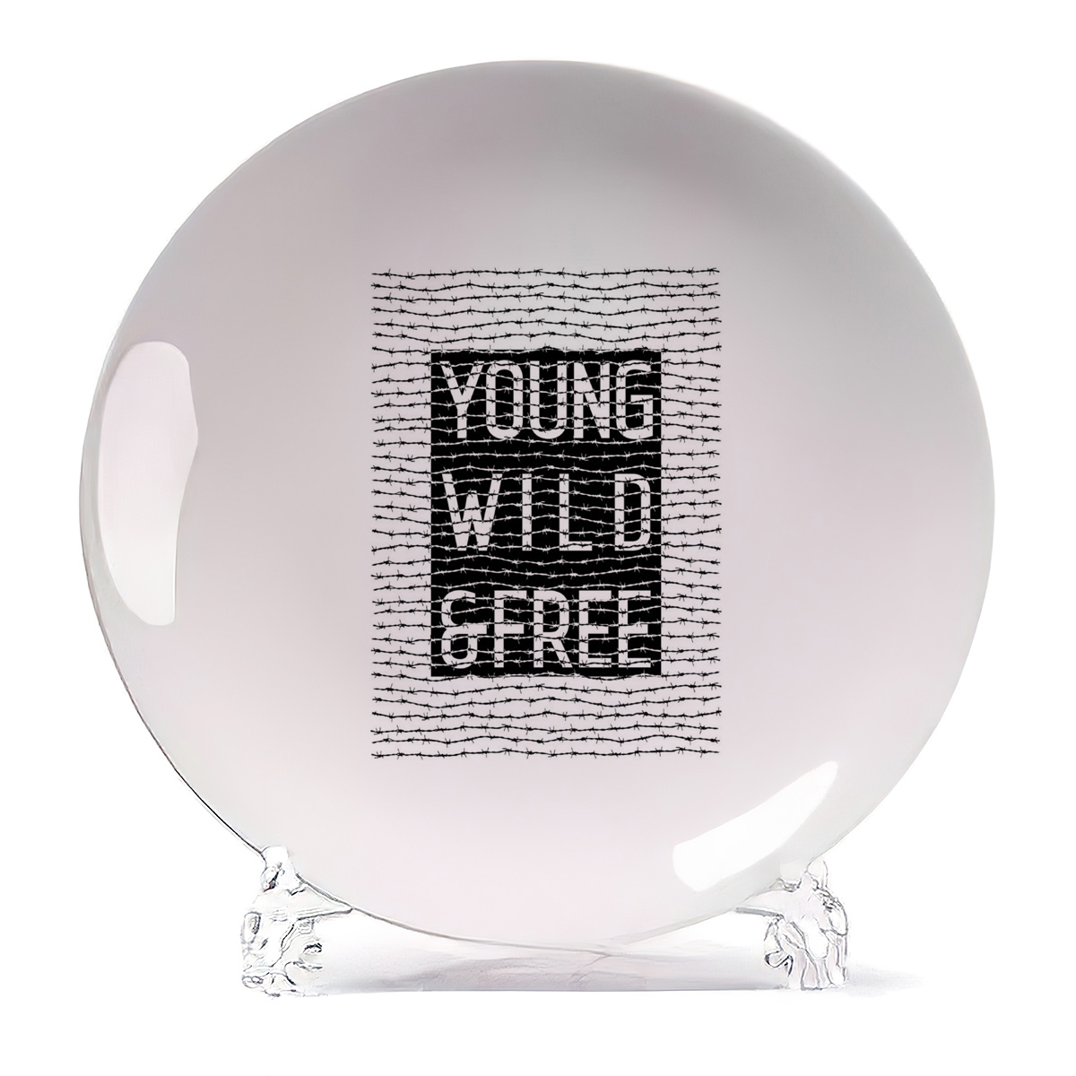 

Тарелка CoolPodarok Young wild and free, Young wild and free