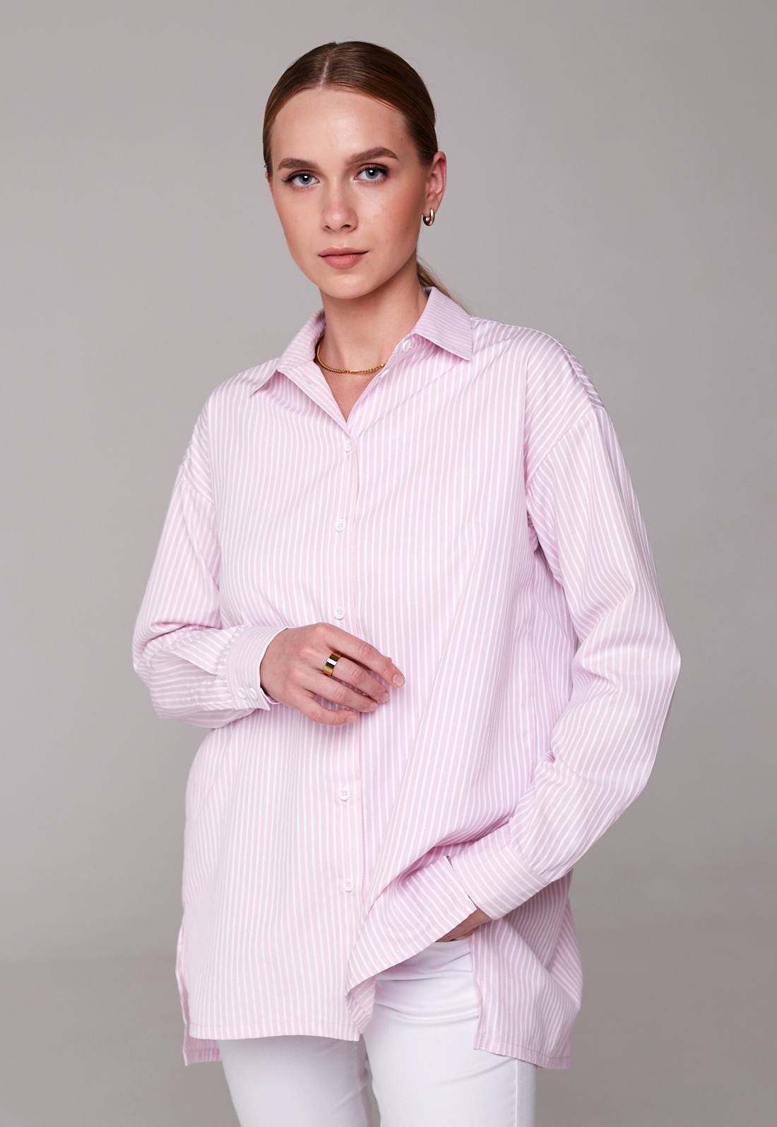 Рубашка женская IRINA EGOROVA new collection розовая 44-46 RU