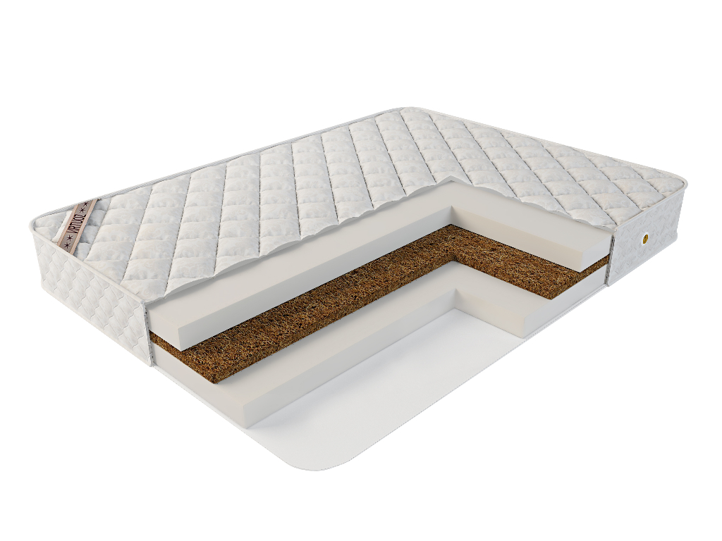 

Матрас Virtuoz Беспружинные Лайт Кокос 200х200, Бежевый;белый;серый;серебристый, Лайт Кокос