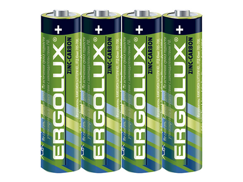 

Батарейка солевая Ergolux R6SR4 AA, 1,5V, 4 шт., Ergolux-1-1