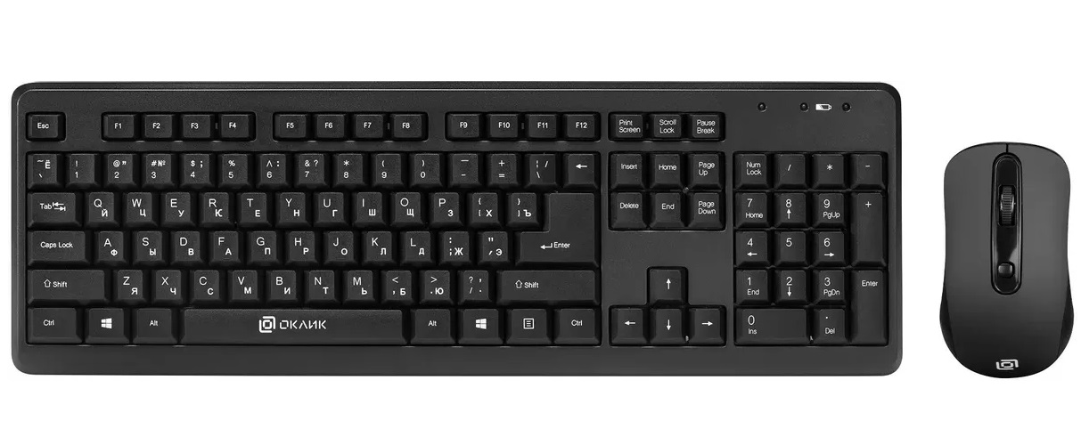 Комплект клавиатура и мышь OKLICK 270M