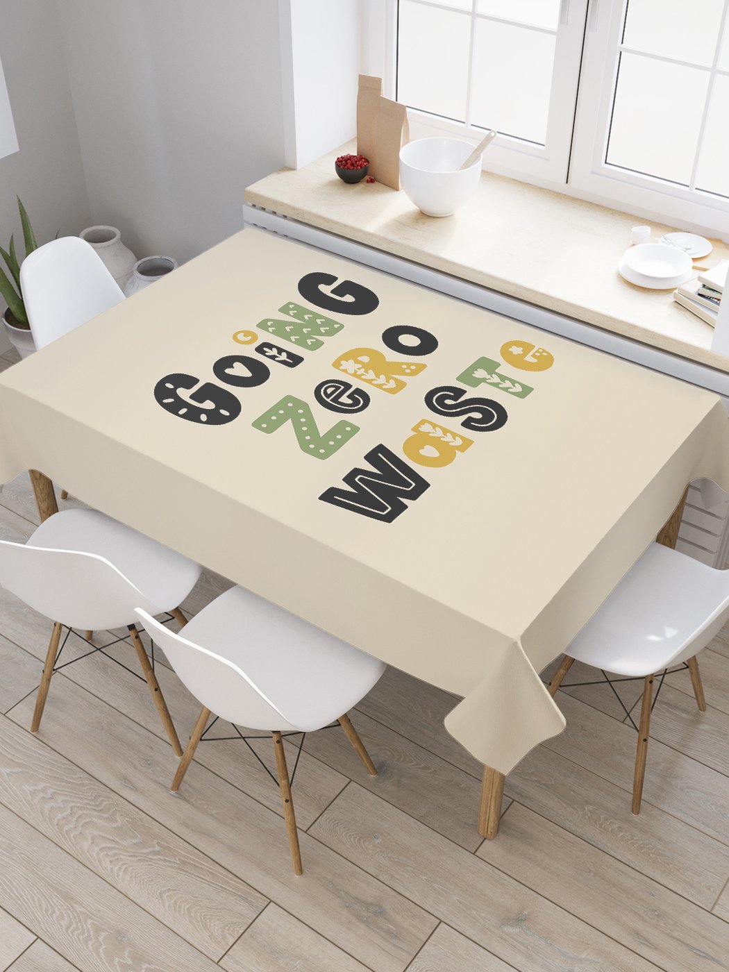 

Скатерть прямоугольная JoyArty "Важная мысль" из оксфорда, 180x145 см, Зеленый, Важная мысль