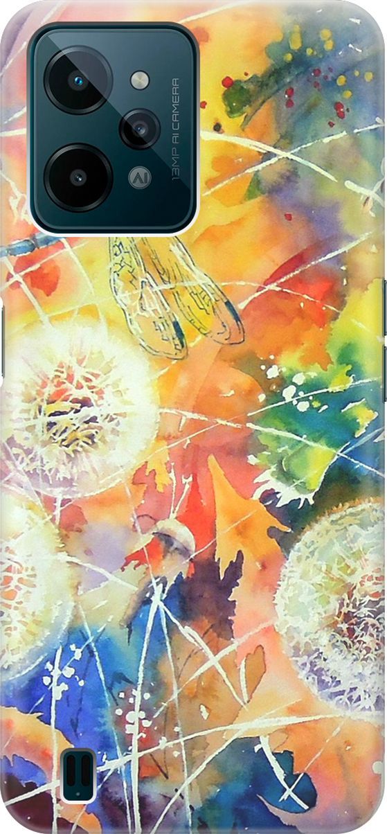 

Силиконовый чехол на realme C31 с принтом "Одуванчики", Белый;оранжевый, 1570000