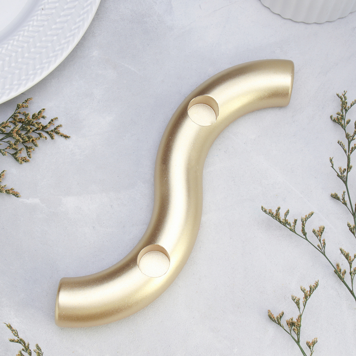 

Подсвечник Дарим Красиво Волны 10059971 для двух свечей из гипса золото, Золотистый