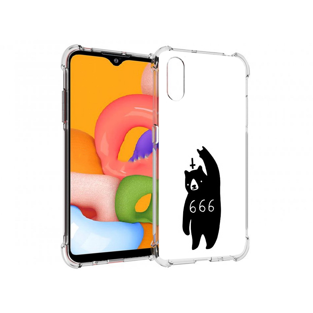 Чехол MyPads Tocco для Samsung Galaxy A01 медведь 666 (PT144711.509.462)