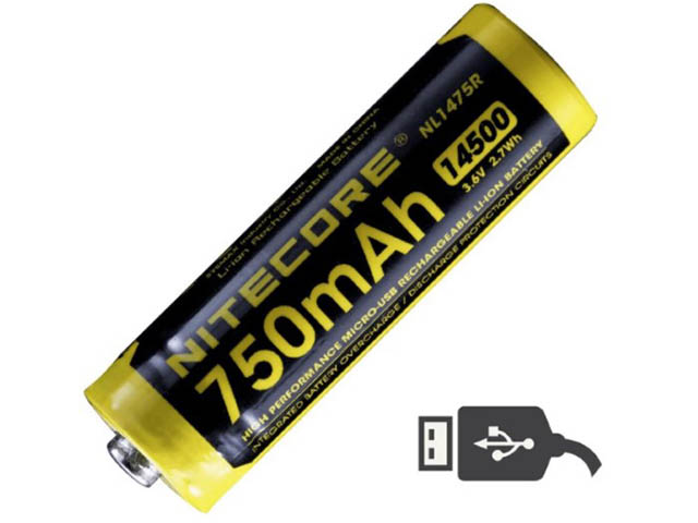 фото Аккумулятор nitecore nl1475r li-ion 750mah 17042 14500