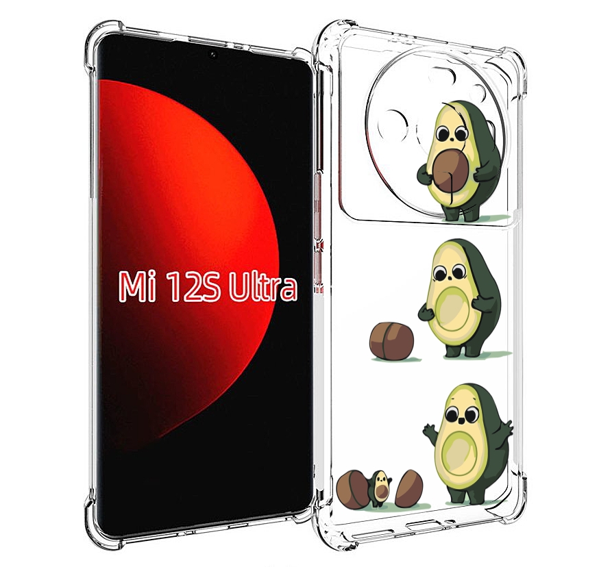 

Чехол MyPads авокадо-с-малышом для Xiaomi 12S Ultra, Прозрачный, Tocco