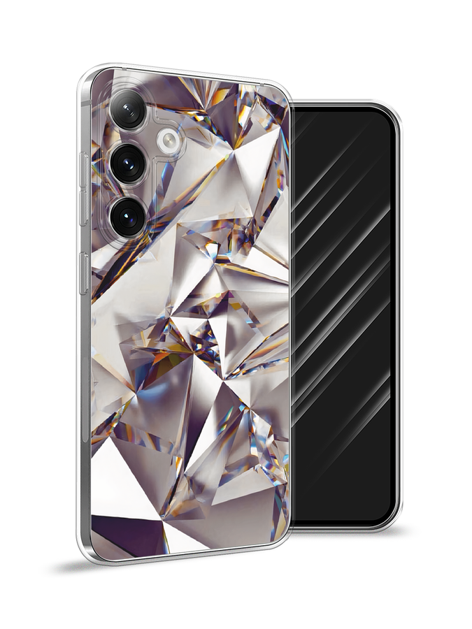 

Чехол Awog на Samsung Galaxy S24 "Бриллианты", Серебристый;бежевый, 2109050-1