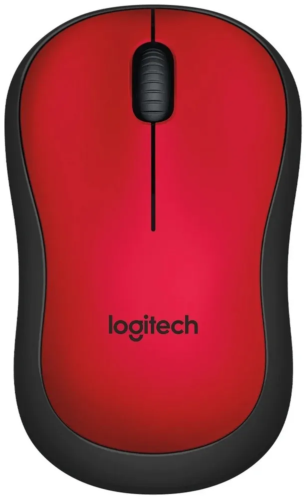 Беспроводная мышь Logitech M220 SILENT красный, черный (910-004897)