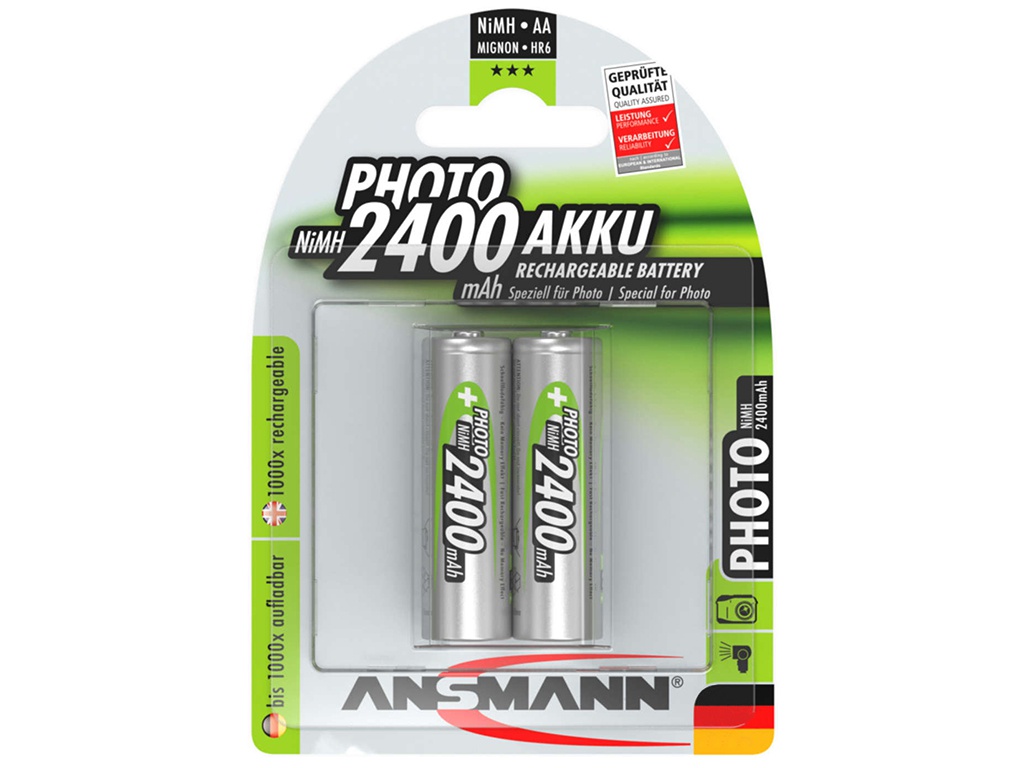 

Аккумулятор Ansmann AA Photo 2400mAh BL2 (2 штуки) 5030492-RU 16705, 5030492-RU