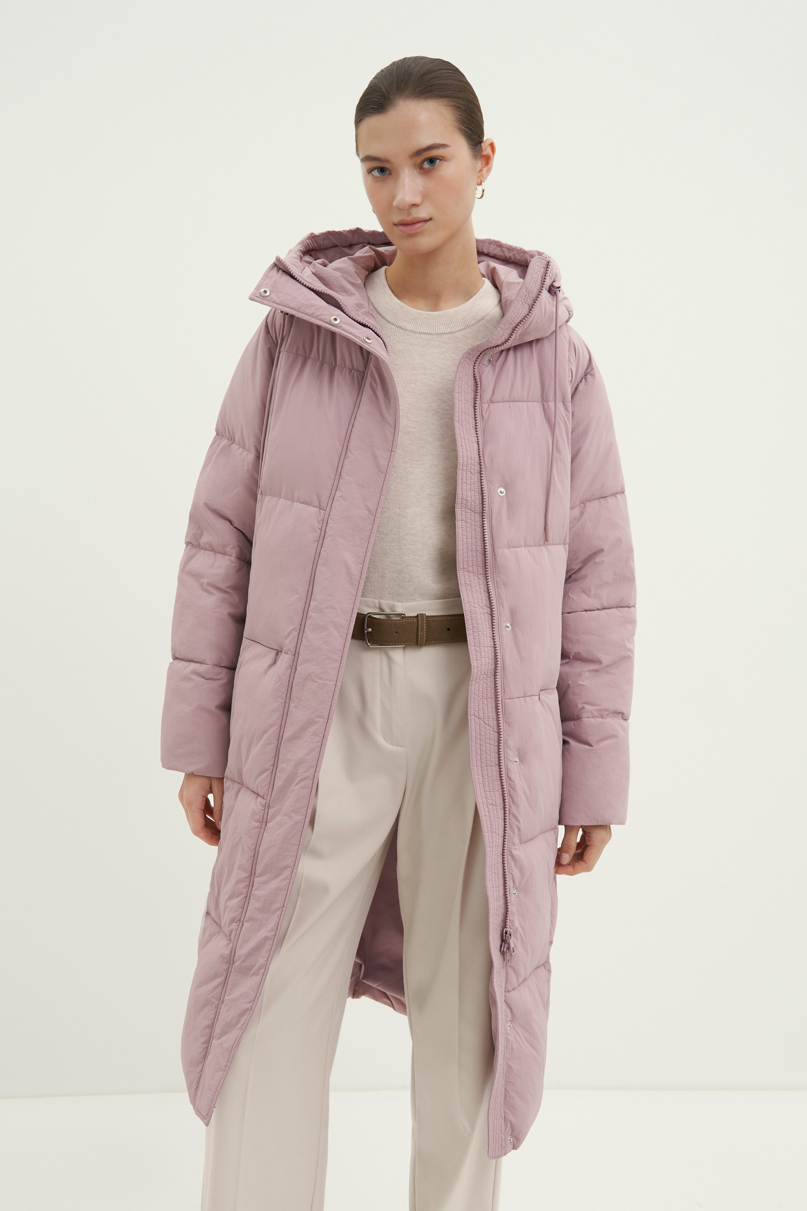 Пальто женское Finn Flare FAD11004 розовое L