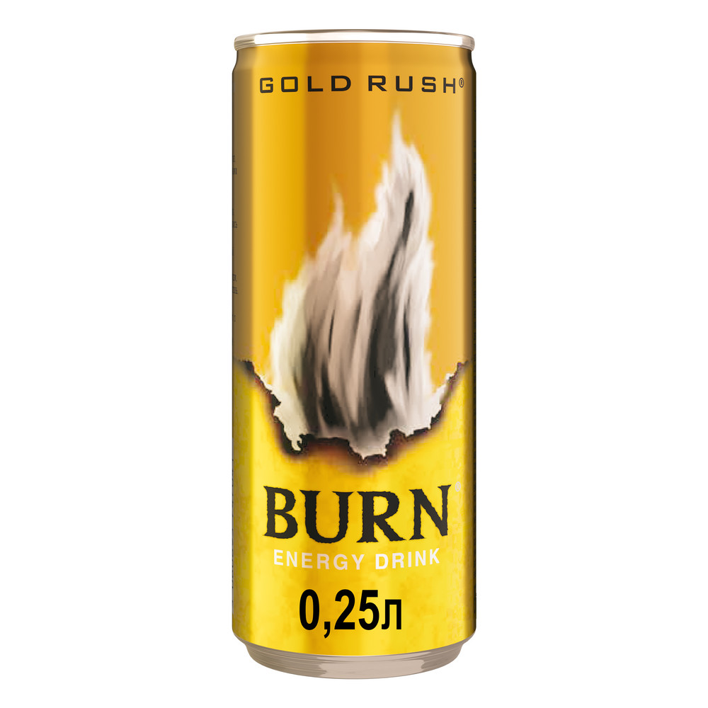 Энергетический напиток Burn Gold Rush 250 мл x 12 шт