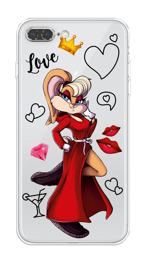 

Чехол на Apple iPhone 8 Plus "Rich Lola Bunny", Красный;бежевый;оранжевый, 10950-6