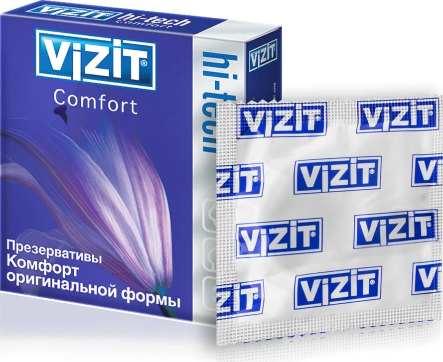 Презервативы Vizit Hi-Tech Comfort 3 шт. прозрачный