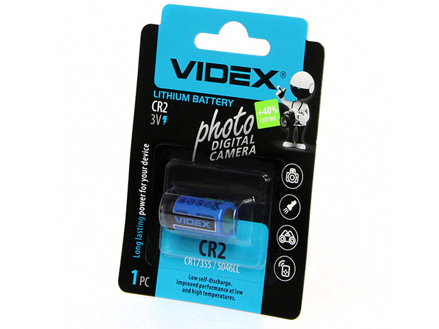 

Батарейка Videx CR2 1BL (1 штука) VID-CR2, VID-CR2