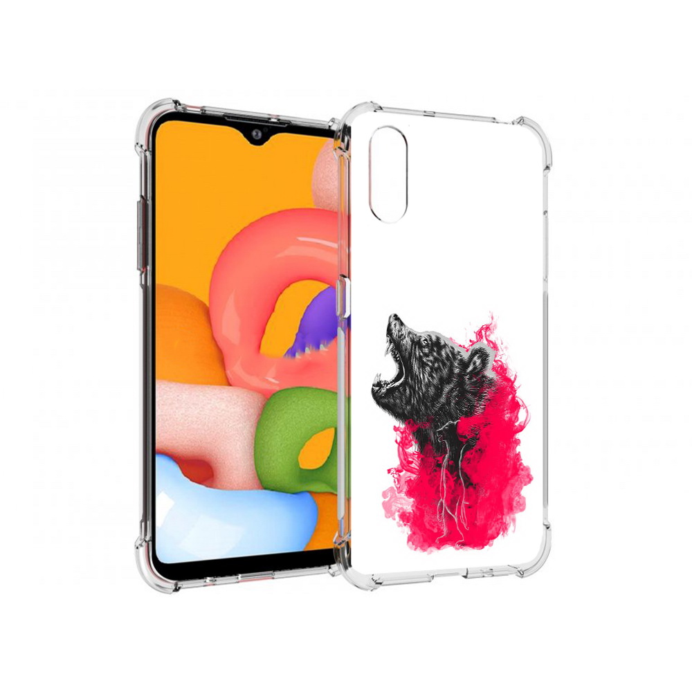

Чехол MyPads Tocco для Samsung Galaxy A01 медведь в дымке (PT144711.509.463), Прозрачный, Tocco