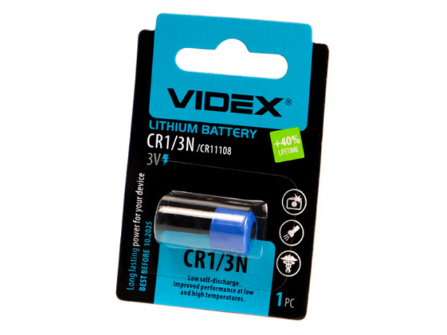 Батарейка Videx CR1/3N  3.0V 1BL (1 штука) VID-CR1/3N