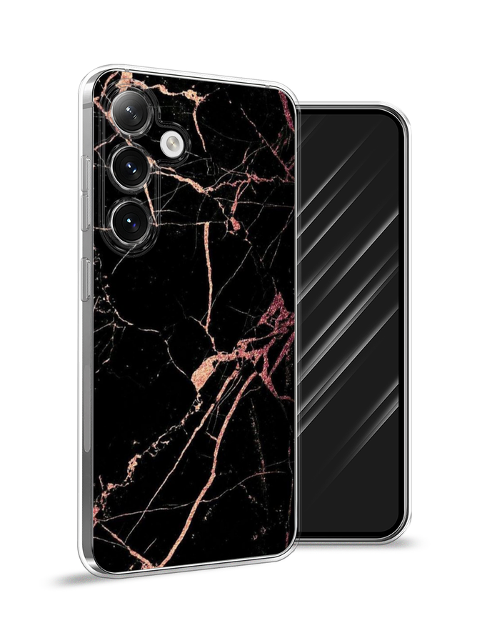 

Чехол Awog на Samsung Galaxy S24 "Мрамор розовое золото", Черный;розовый, 2109050-1
