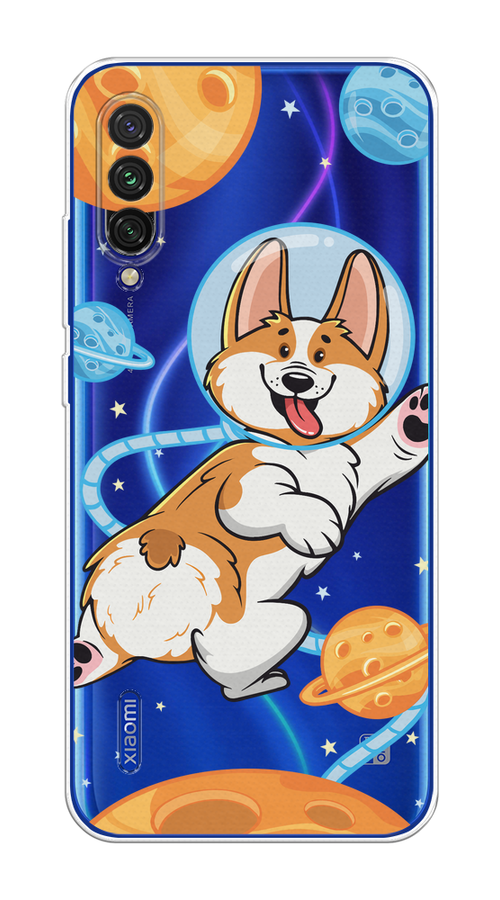 

Чехол на Xiaomi Mi CC9E/Mi A3 / Сяоми Mi CC9E/Mi A3 "Корги-космонавт", Голубой;бежевый;белый, 35950-1