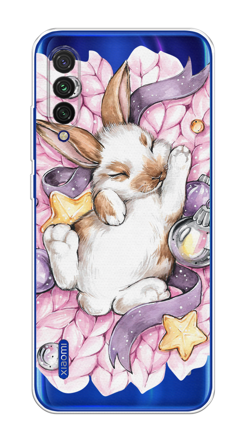 

Чехол на Xiaomi Mi CC9E/Mi A3 / Сяоми Mi CC9E/Mi A3 "Кролик спит", Розовый;белый, 35950-5