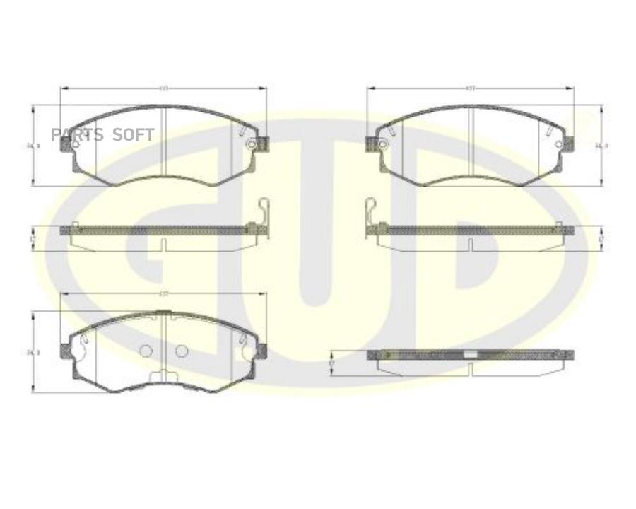 

Тормозные колодки G.U.D. передние дисковые gbp031892