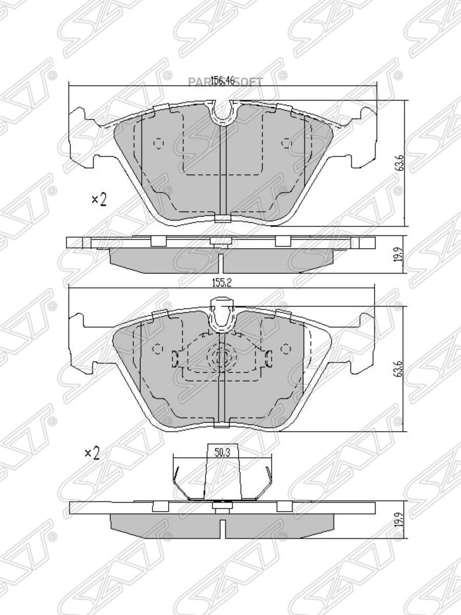

Колодки Тормозные Зад Bmw 5 E60 Sat арт. ST-34216763044